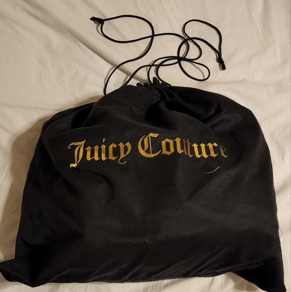 Juicy Couture black leather hobo bag